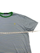 POLO RALPH LAUREN T SHIRT CLASSIC ΡΙΓΕ ΜΠΛΕ ΛΕΥΚΟ ΑΝΤΡΙΚΟ PRE OWNED XXL