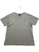Polo Ralph Lauren T-Shirt Γκρι V-Neck Logo Βαμβακερό Size XL