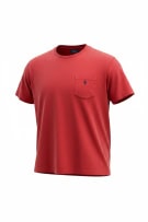 POLO RALPH LAUREN T-SHIRT ΜΕ ΤΣΕΠΗ ΚΑΙ LOGO ΚΟΚΚΙΝΟ UNISEX XL