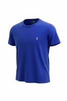 POLO RALPH LAUREN T SHIRT ΜΕ ΤΣΕΠΗ ΚΕΝΤΗΤΟ ΛΟΓΟΤΥΠΟ ΜΠΛΕ ROYAL UNISEX MEDIUM preowned