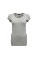 POLO RALPH LAUREN T-SHIRT ΜΕ ΒΟΛΑΝ ΚΕΝΤΗΤΟ LOGO ΓΚΡΙ ΓΥΝΑΙΚΕΙΟ S