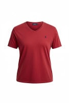 POLO RALPH LAUREN GRAPHIC TEE BURGUNDY MEN PRE OWNED XL