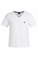 U.S POLO ASSN T SHIRT MINIMAL WHITE MEN PRE OWNED M