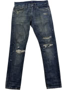 POLO RALPH LAUREN ΤΖΙΝ ΠΑΝΤΕΛΟΝΙ DISTRESSED ΜΠΛΕ ΑΝΤΡΙΚΟ L pre-owned