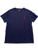 POLO RALPH LAUREN T SHIRT SCOLLO V MINIMAL NAVY UOMO PRE OWNED M
