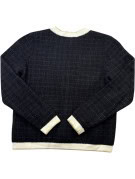 POLO SPORT KNIT CARDIGAN COLLEGIATE BLACK MEN PRE OWNED M