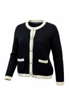POLO SPORT KNIT CARDIGAN COLLEGIATE BLACK MEN PRE OWNED M