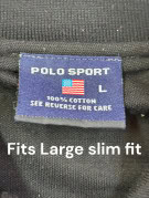 POLO SPORT RALPH LAUREN ΜΠΛΟΥΖΑ POLO MINIMAL ΜΑΥΡΟ ΑΝΤΡΙΚΟ PRE OWNED L