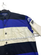 POLO SPORT RALPH LAUREN CAMICIA VINTAGE SPORTSWEAR BLU NERO CREMA UOMO PRE OWNED L