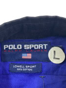 POLO SPORT RALPH LAUREN CAMICIA VINTAGE SPORTSWEAR BLU NERO CREMA UOMO PRE OWNED L