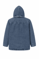 1990s POP 84 HOODED JACKET WASHED BLUE MEN PRE OWNED XL