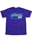 PORT AND COMPANY T SHIRT GRAFICA RACING VIOLA UNISEX PRE OWNED L