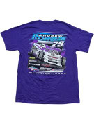 PORT AND COMPANY T SHIRT GRAFICA RACING VIOLA UNISEX PRE OWNED L