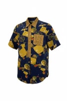 Retro All-over Astronomy Print Shirt Blue UNISEX M
