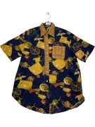Retro All-over Astronomy Print Shirt Blue UNISEX M