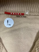 PRADA Ζακέτα Πλεκτή Full Zip Cotton Made in Italy Μπεζ Ανδρική L