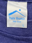 PRAIRIE MOUNTAIN T-SHIRT WYOMING CHEYENNE LOGO ΜΠΛΕ UNISEX L