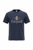 PRAIRIE MOUNTAIN T-SHIRT WYOMING CHEYENNE LOGO ΜΠΛΕ UNISEX L