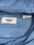 PRODUKT Hoodie Sweatshirt Minimal Logo Patch Blue Men's XL