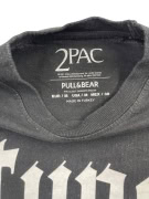 PULL & BEAR T-SHIRT 2PAC ALL EYEZ ON ME BIG LOGO ΜΑΥΡΟ UNISEX M