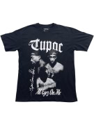PULL & BEAR T-SHIRT 2PAC ALL EYEZ ON ME BIG LOGO ΜΑΥΡΟ UNISEX M