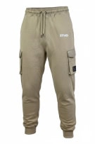 PULL&BEAR CARGO SWEATPANTS STWD LOGO BEIGE UNISEX XL