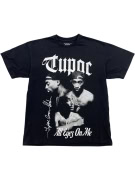 PULL&BEAR 2PAC "ALL EYEZ ON ME" GRAPHIC T-SHIRT BLACK UNISEX M