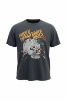 PULL&BEAR T-SHIRT GUNS N' ROSES BIG LOGO GRAPHIC ΜΑΥΡΟ UNISEX M