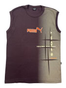 PUMA TANK TOP VINTAGE STYLE LOGO BROWN/BEIGE MENS XL