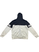 Puma Felpa con cappuccio da uomo con zip bicolore Nero/Bianco XXL