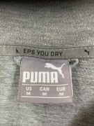 PUMA Athletic Full-Zip Hoodie Logo Grey Unisex M