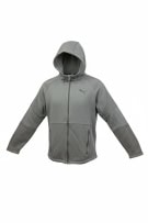 PUMA Athletic Full-Zip Hoodie Logo Grey Unisex M
