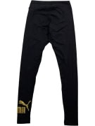 PUMA ATHLETIC LEGGINGS WITH GOLD LOGO BLACK WOMEN'S S