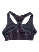 PUMA reggiseno sportivo con motivo geometrico logo viola/nero da donna M