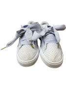 PUMA Basket Casual Sneakers Logo Λευκά Μπλε Γυναικεία EU 39