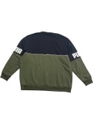 PUMA SWEATSHIRT CREWNECK COLORBLOCK LOGO KHAKI/BLACK MEN'S XXL