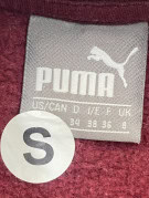 PUMA SWEATSHIRT OVERSIZED BURGUNDY WOMEN PRE OWNED S