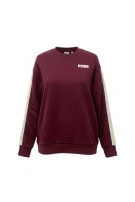 PUMA SWEATSHIRT OVERSIZED BURGUNDY WOMEN PRE OWNED S