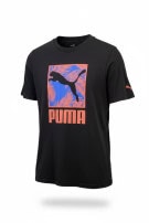 PUMA T SHIRT GRAPHIC STREETWEAR NERO UOMO PRE OWNED M