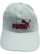 PUMA CASUAL EMBROIDERED LOGO CAP WHITE / FUCHSIA UNISEX ONE SIZE