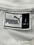 Puma T-Shirt bianca con logo in cotone taglia L