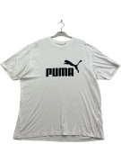 Puma T-Shirt bianca con logo in cotone taglia L