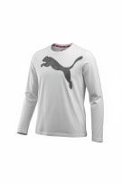 PUMA LONG SLEEVE T-SHIRT VINTAGE BIG LOGO WHITE MENS L