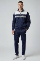 PUMA VINTAGE STYLE TRACKSUIT SET WITH EMBROIDERED LOGO NAVY BLUE/WHITE MEN'S SIZE M