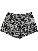 PUMA SWIM SHORTS GRAPHIC BLACK WHITE MEN PRE OWNED L