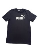 PUMA T-Shirt Casual Essentials Λογότυπο Μαύρο Ανδρικό Large