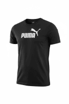 PUMA T-Shirt Casual Essentials Λογότυπο Μαύρο Ανδρικό Large