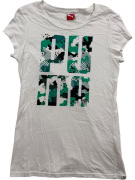 PUMA T-Shirt Casual Graphic Logo Λευκό Γυναικείο S