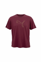 PUMA T-SHIRT ΜΕ ΤΥΠΩΜΕΝΟ LOGO BURGUNDY ΑΝΔΡΙΚΟ M-L