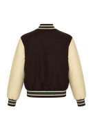 1990s PUMA VARSITY JACKET RETRO ΚΑΦΕ ΚΡΕΜ ΑΝΤΡΙΚΟ PRE OWNED M